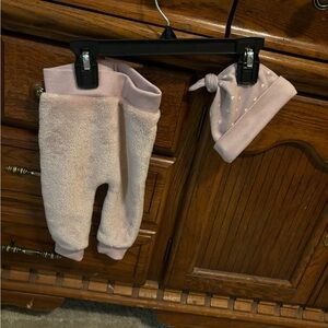 Bon Bebe Light Pink Kids Sweatpants & Hat Set